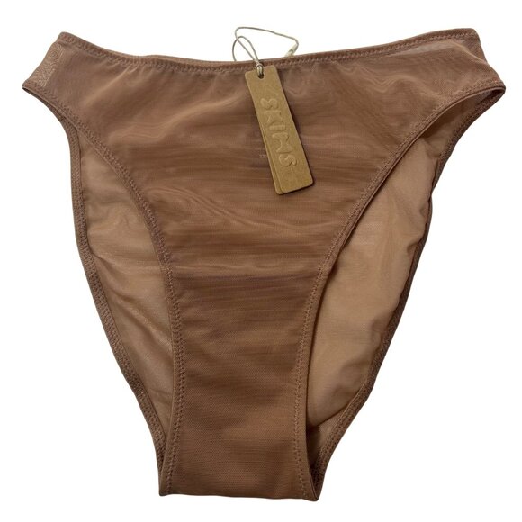 SKIMS Mesh High Cut Brief +‎ Bikini  Lot of 2 Chili Sienna XXS - Picture 2 of 10